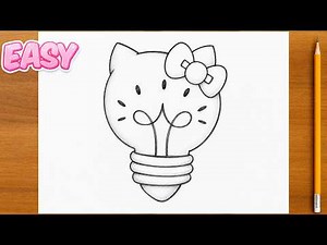 💡🎀 How to Draw Hello Kitty ✏️ Easy Step by Step Pencil Drawing