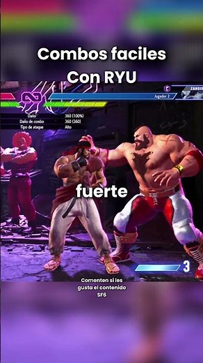 Combos faciles con Ryu street figther 6