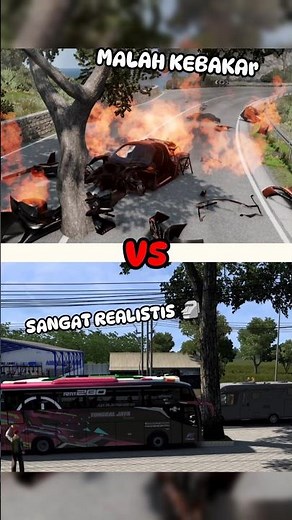 NABRAK POHON DI ETS VS BASSUD 🗿#ets2 #truk #bus