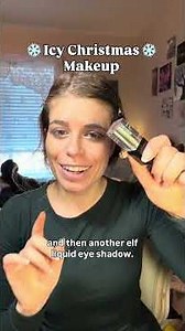 Winter Christmas Themed Makeup Look. #christmasmakeup #christmas #wintermakeup #shorts