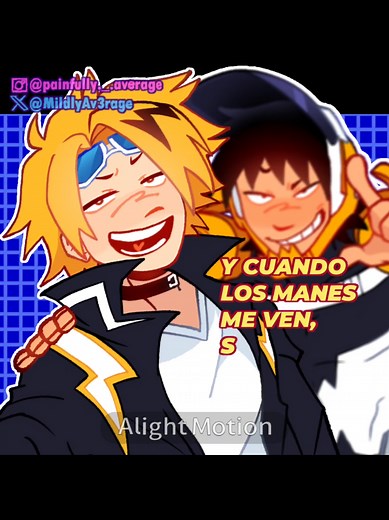 Dibujo de Denki y Sero en My Hero Academia