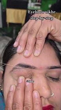 Eyebrow threading tutorial step by step #naturencebeautyworld #eyebrows #beauty #shortvideo