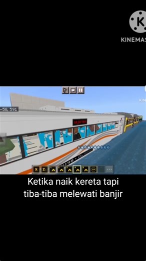 Ketika naik kereta lewati daerah banjir (MC)