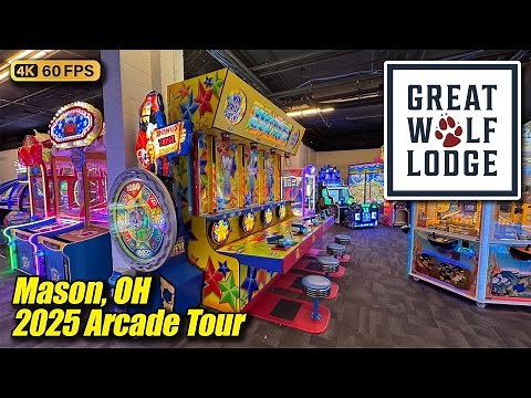 Great Wolf Lodge, April 2025 arcade tour (Mason OH), new 4K full walkthrough