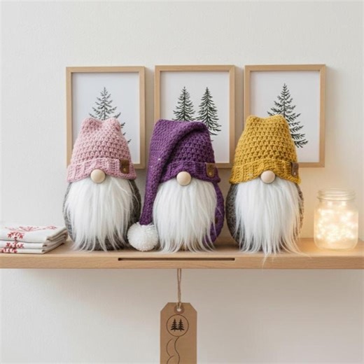 Crochet Christmas Gnomes Pattern | DIY Nordic Gnome Amigurumi Tutorial | Crochet Festive Home Décor | Instant Download PDF & Video Guide - Etsy UK