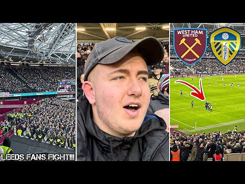 WEST HAM VS LEEDS UNITED | 2-0 | FANS FIGHT, 9000 LEEDS FANS & PURE CHAOS IN LONDON!!!