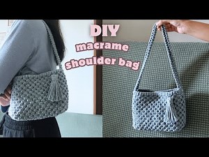 DIY | Macrame shoulder bag | macrame bag tutorial