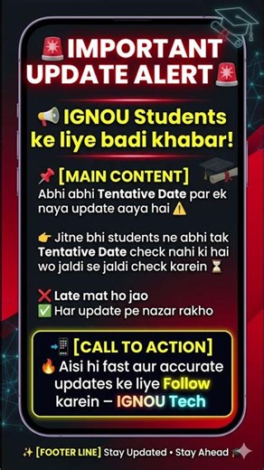 IGNOU Tentative Date New Update 2026 🔥 | Important Alert for Students