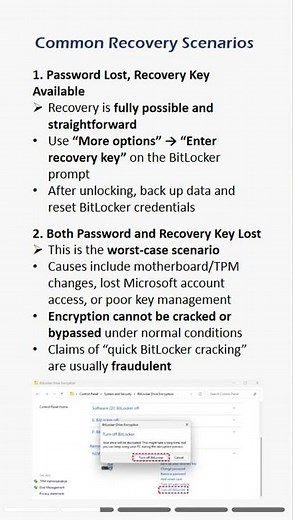 Recover data from a BitLocker-encrypted drive without the key? #datarecovery