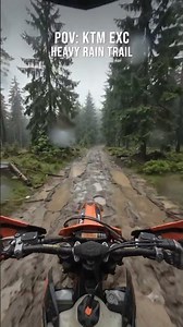 POV: KTM EXC in a Massive Rainstorm 🌧️🏍️ #shorts#Enduro