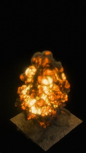Created this Explosion in blender using mantaflow