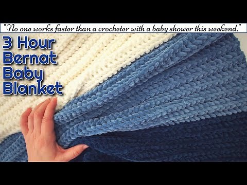 Bernat Blanket Yarn Crochet Pattern | Baby Bernat Yarn Blanket