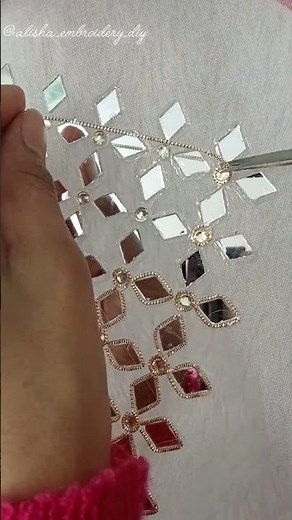 Trending Mirror Work Outfit Recreate#mirrorwork#mirrorworkembroidery #mirrorworksuit#trendingoutfit