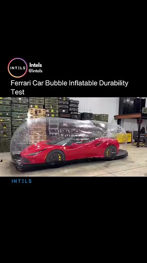 Ferrari inflatable bubble test!🫣
