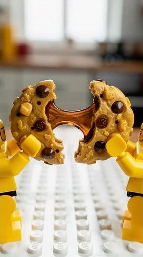 LEGO Chocolate Chip Cookies 🍪🧱 (Stop Motion Cooking ASMR) #lego #legostopmotion #legos