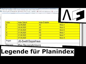 Create your own index legend for the title block in Allplan