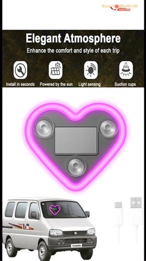 🚙Eeco me Solar 🩷Heart light #eeco#shorts