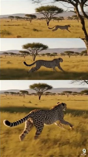 Cheetah running at full speed