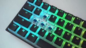 GK GAMAKAY MK61 RGB Pudding Keyboard, 61 Keys Optical Switch PBT Pudding Keycaps, Hot Swappable Backlit Ultra-Compact Wired Gaming Keyboard for Windows Mac PC Gamers (Brown Switch, White)