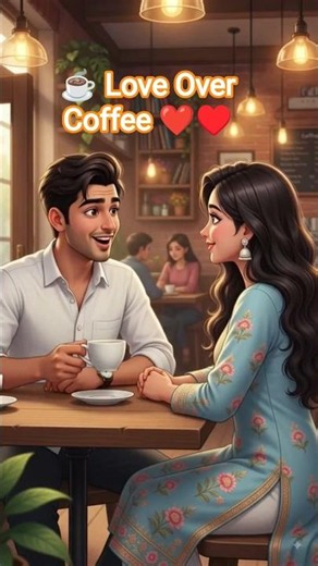 A Coffee Date That Changed Everything ☕❤️ cute anime love story#shorts