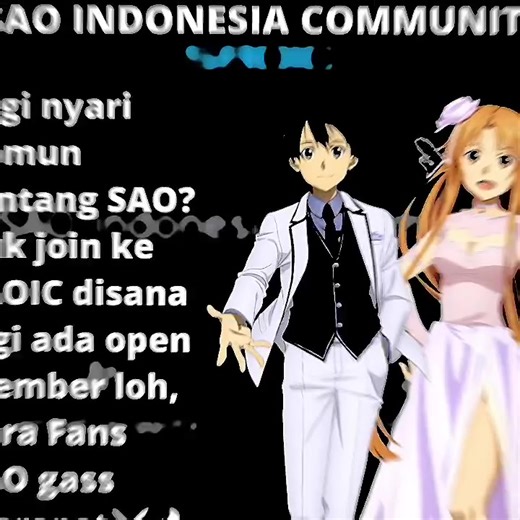 yang mau join komun nya DM admin Eydis yah😉, yuk para fans Sao mari merapat⚔️🔥 #saocontent #swordartonline #animefypシ #masukberandafyp #fypシ゚