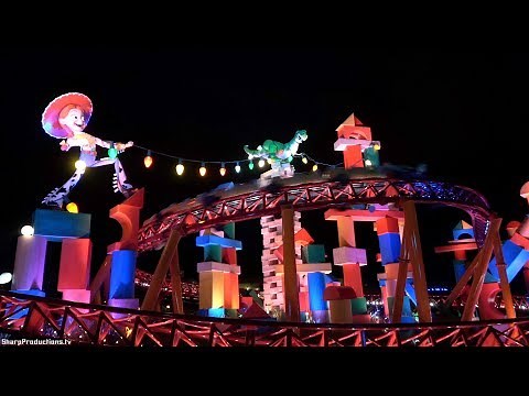 Slinky Dog Dash (4K On-Ride Night) Toy Story Land at Disney's Hollywood Studios - Walt Disney World