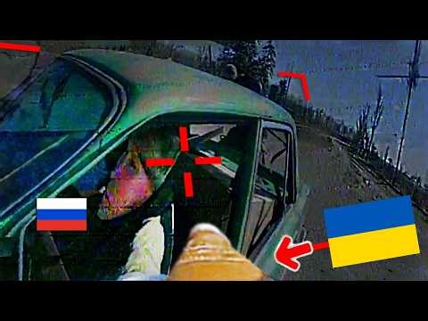Best Moments of Ukrainian FPV Drone Just Second Before Striking a Russian Soldier!