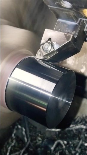 bush turning | wnmg tool holder cutting by cnc machine #cnc #cncmachine #shorts