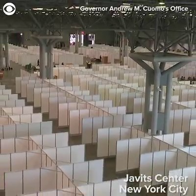 WATCH: The Jacob K. Javits Convention Center in New York City has been converted into a temporary 1,000-bed hospital to help fight the COVID-19 pandemic. The convention center is just one of the many temporary hospitals Governor Andrew Cuomo hopes to build in the New York City area to help hospitals deal with patient overflow. | CBS Newspath