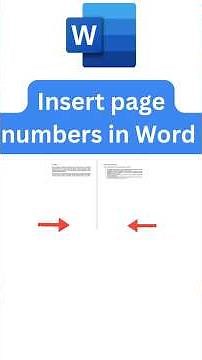How to INSERT Page Numbers in Microsoft Word #wordtutorial #wordtips