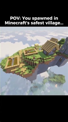 When you spawned in Minecraft's safest village #usa