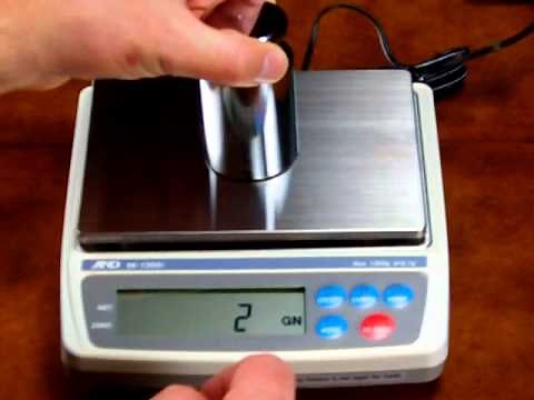Calibrating AND EK1200i jewelry scale