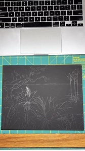 Gouache on Ampersand #Scratchbord from Teressa Jackson Art. To learn more about Ampersand Scratchbord: bit.ly/3zBHHsK #ampersand_art #no1paintingpanel #teressajacksonart #californiaartist #artonpanel #artonboard #gouacheonpanel #gouachepainting #gouachelandscape #inspiration #lagunabeach #timelapse #timelapseart #gouache #art #artwork | Ampersand Art Supply