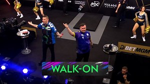 Luke Littler joins in with Nathan Aspinall's iconic Mr. Brightside walk-on!