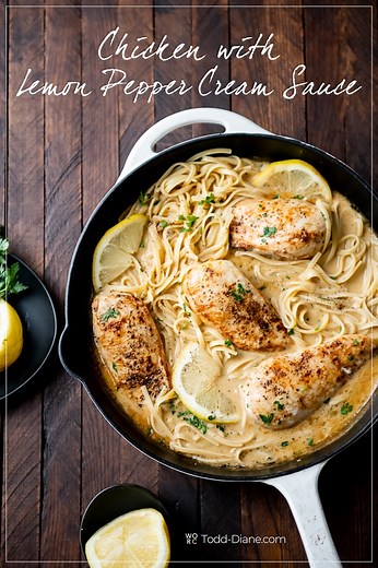 Lemon Pepper Chicken Skillet Recipe Creamy Sauce | White On