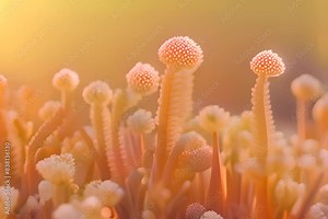 Candida Auris Macro Photo, a Pathogenic Fungus Microorganism, Pathogen Superbug, Urinary Infection Agent, Generative AI Illustration