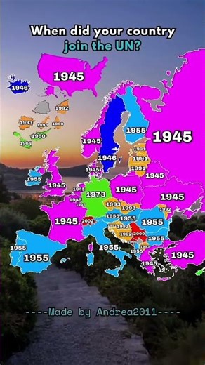 when did your country join the UN? #shorts #europe #usa #mapping #mapper #geography #unitednations