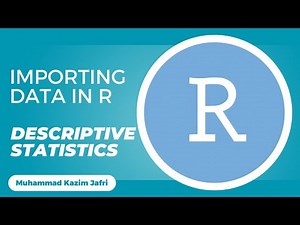 Import Data and Descriptive Statistics in R Studio | In Hindi & Urdu