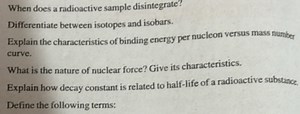 When does a radioactive sample disintegrate?Differentiate betw... | Filo