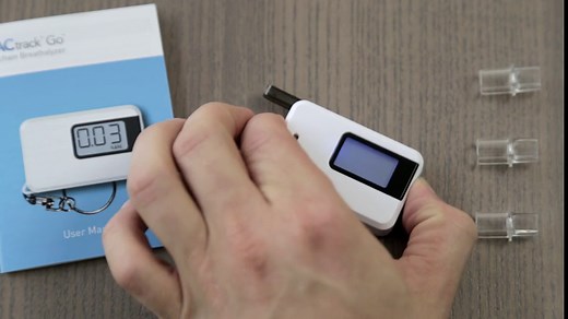 BACtrack Go Keychain Breathalyzer (White) | Ultra-Portable Pocket Keyring Alcohol Tester for Personal Use