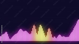 4k abstract music sound wave or audio wavefrom isolated on green screen background.Line digital minimalist voice and symbol technology.