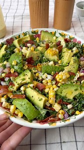 Tahini ranch crunchy kale salad! I know that corn is a more summery ingredient, but I just love this salad year-round. It’s sooo satisfying and the tahini ranch is next level good!! I love pairing this with grilled or shredded chicken, or some seared salmon! Tahini ranch: 1/4 cup tahini 1/4 cup fresh lemon juice 3 tbsp olive oil 2-3 tbsp warm water, as needed 2 tbsp nutritional yeast 2 cloves of garlic, minced 2 tbsp fresh dill, finely chopped 1 tbsp fresh chives, chopped 1 tsp dijon mustard 1 t