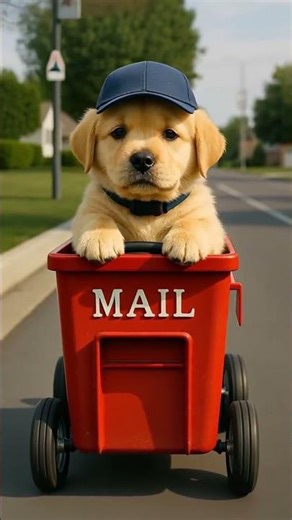 Mr. Dog in the mailbox🐶 #Shorts #FunnyDog #DogShorts #CuteAnimals