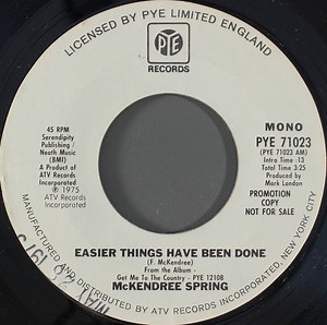 McKendree Spring - Easier Things Have Been Done