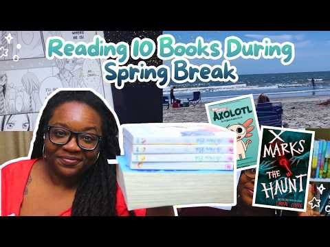 Reading 10 Books During Spring Break + A Beach Trip 🏖️🌊👙| Weekly Reading Vlog #15