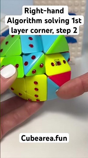 ✋Right-hand algorithm solving corners 1st layer #mastermorphix step 2 tutorial by Cubearea.fun
