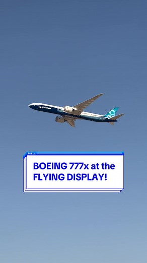 Boeing 777x Static Display Demo at Dubai Airshow