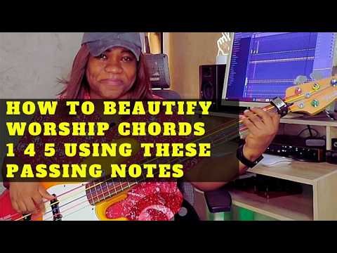 How to beautify worship progressions 1, 4, 5 using these simple passing notes and fills