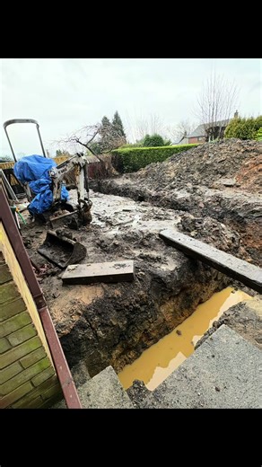 Sorry I’ve been quiet on here!! We started digging the footings for the extension and we didn’t expect the digger to fall into them 🤣🤣🤦🏻‍♀️🤦🏻‍♀️ #digger #footingsforextension #gonewrong #fyp #bobcat