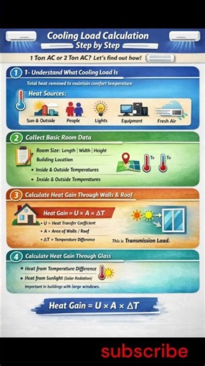 Cooling Load Calculation Explained Step by Step | HVAC Basics day 19 of 100